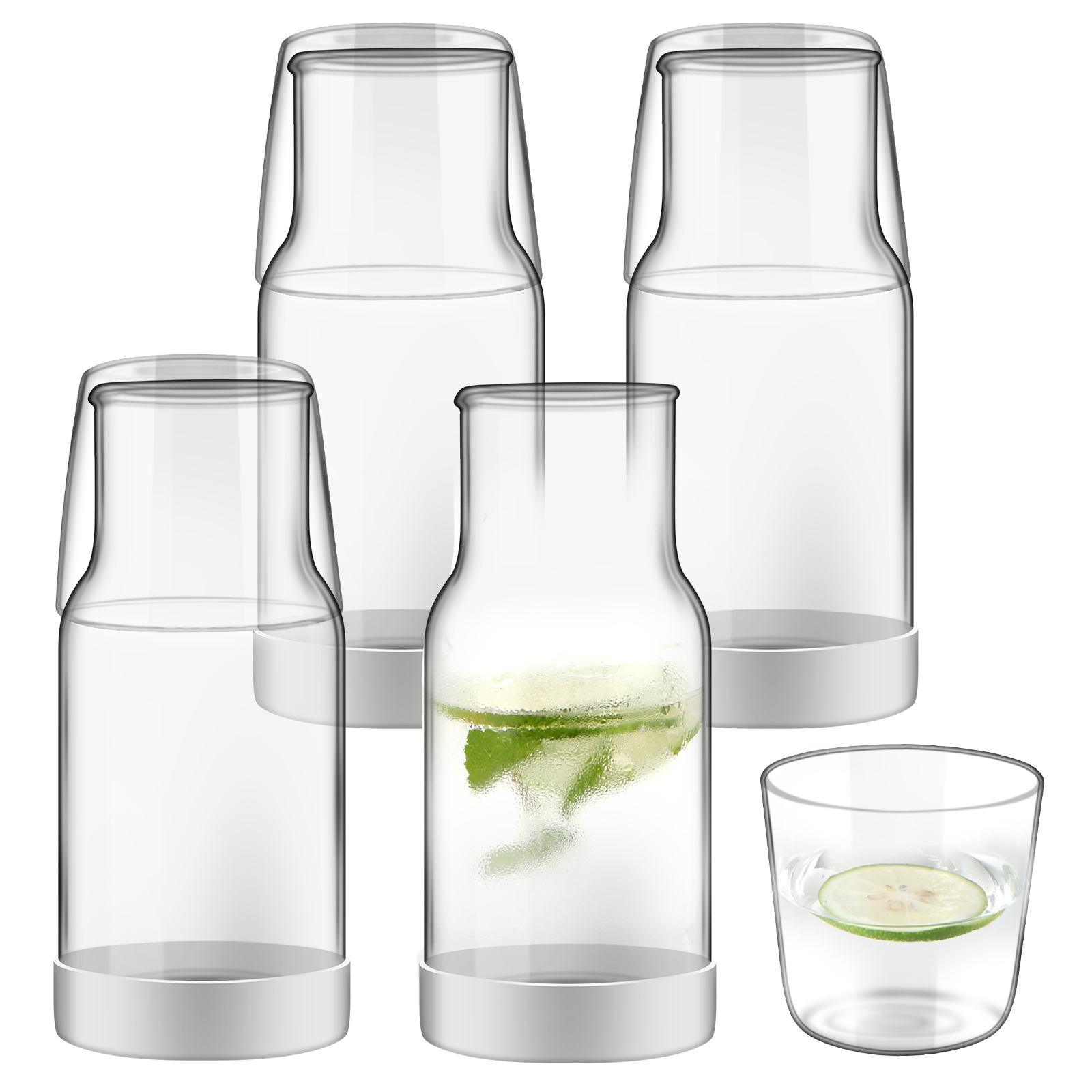 

nightstand water carafe and glass 4pcs 550ml, 501 Original