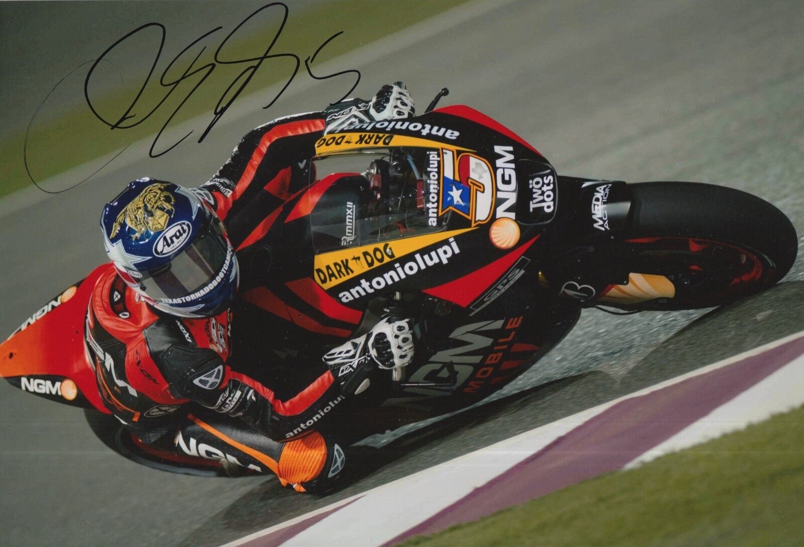 Colin Edwards Hand Signed NGM Mobile Forward Racing 12x8 Photo Poster painting MOTOGP 12.