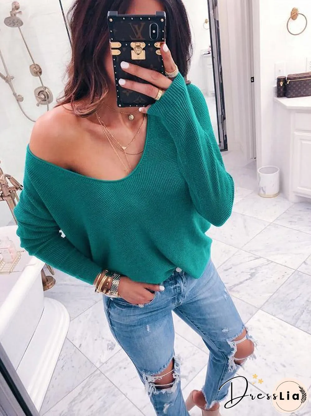 Loose 6 Colors Long Sleeves Sweater Tops