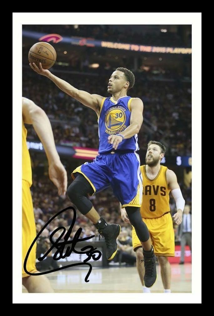 Stephen Curry - Golden State Warriors Autograph Signed & Framed Photo Poster painting