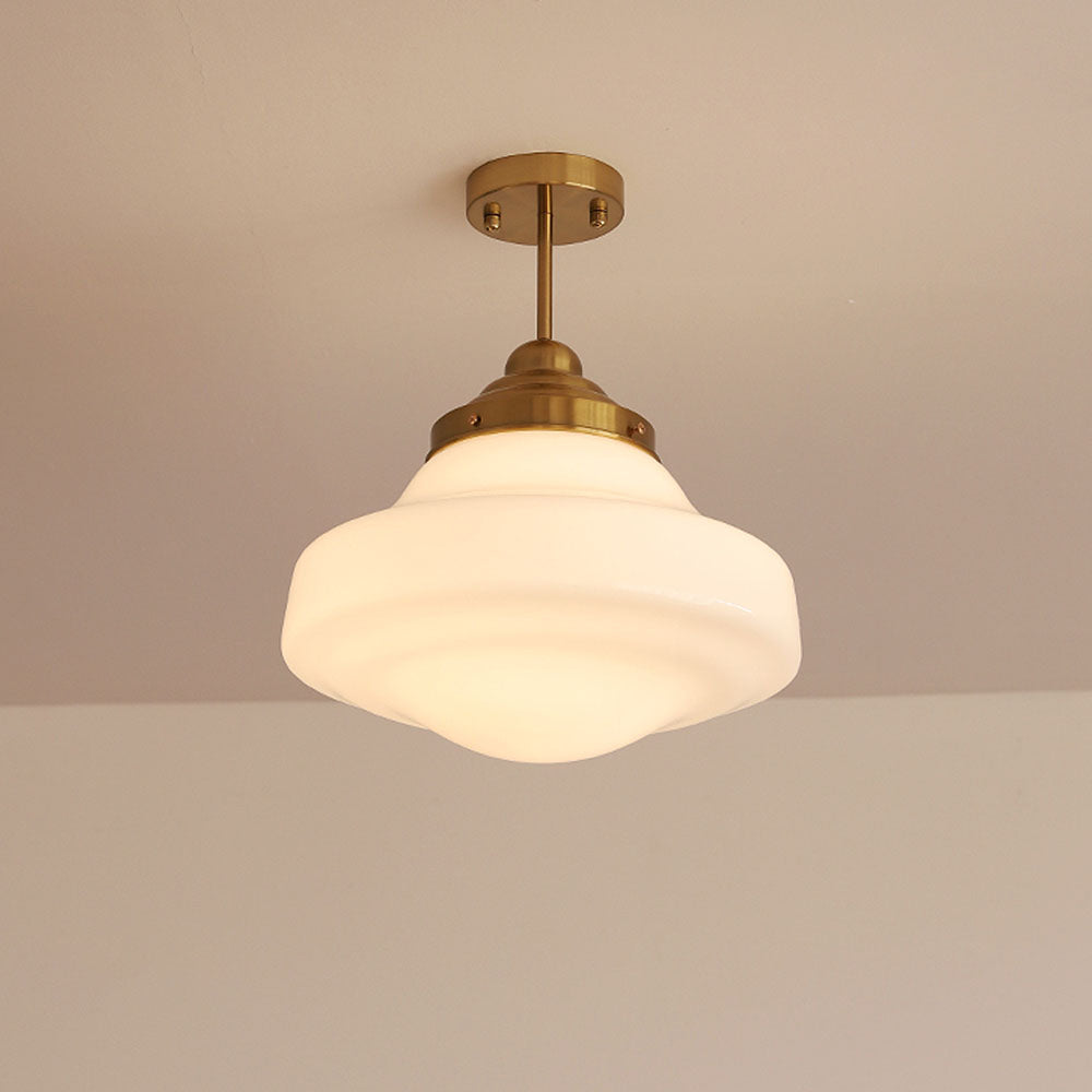 Scandinavian White Glass Ceiling Lamp