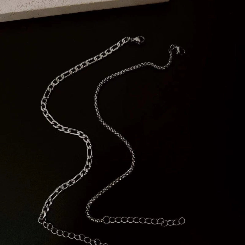 Style Simple Double-layer Stacked Wear Niche Non-fading Chain Bracelet Men’s Cool Hip Hop Bracelet