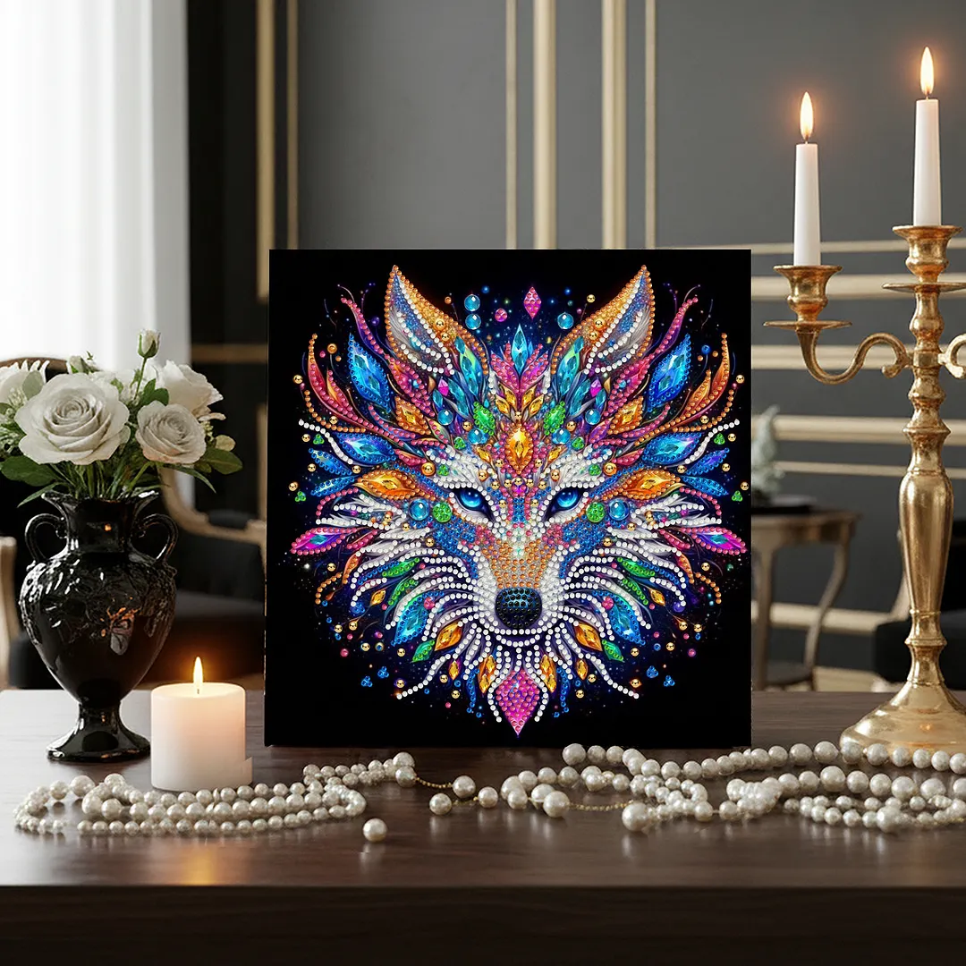 DIY Special Shape Drill Pearl Gem Diamond Art Painting Kit with Frame 9.84x9.84in Art Craft Pearl Diamond Painting for Adults Beginners Home Decor (BK41)