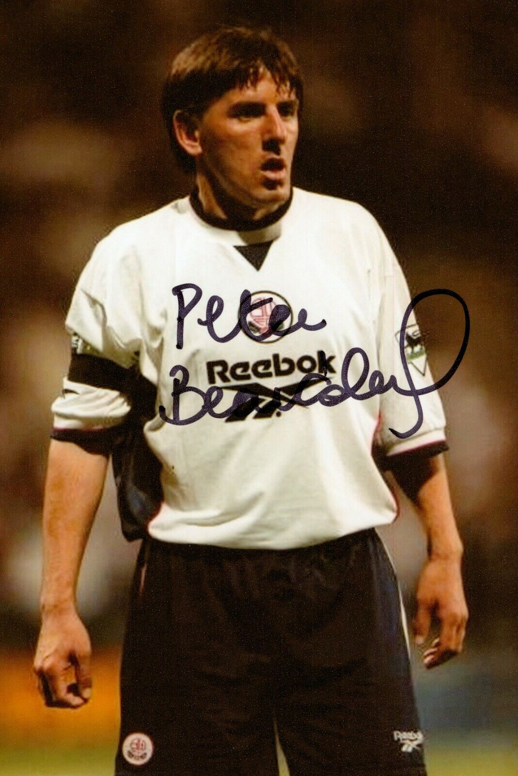 Peter Beardsley Hand Signed 6x4 Photo Poster painting Bolton Wanderers Newcastle Autograph + COA