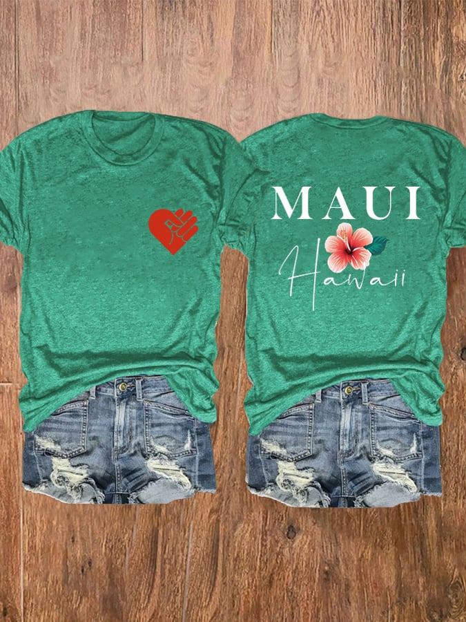 Women's Lahaina Strong Support Hawaii MAUI Tee