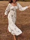 Floral Printed Long Sleeves Maxi Dresses