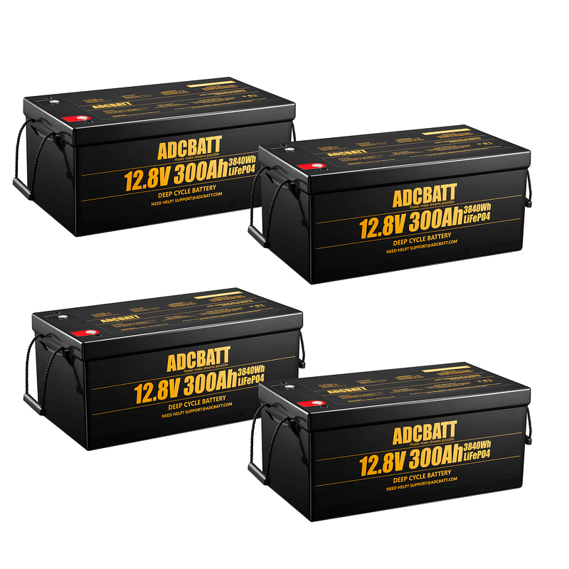 ADCBATT 12V 300Ah LIFEPO4 BATTERY With LOW TEMPERATURE CHARGE CUT OFF