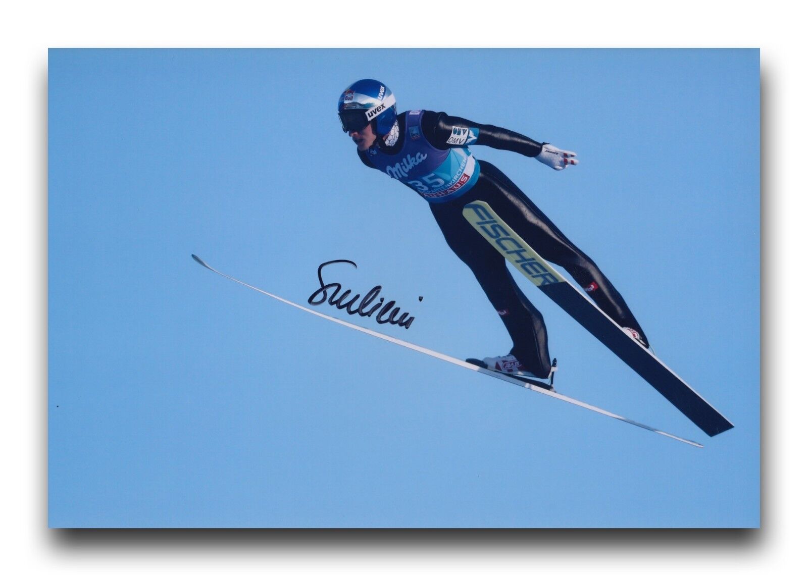 GREGOR SCHLIERENZAUER HAND SIGNED 12X8 Photo Poster painting SKI JUMPING 3.