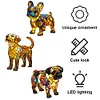 Dog Lamp Dog Series Art Night Light Stained Resin Dog Desk Lamp Home Decor