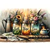 (US Only)Paint By Numbers Kit On Canvas DIY Oil Art Flower Picture Home Wall Decor50x40cm