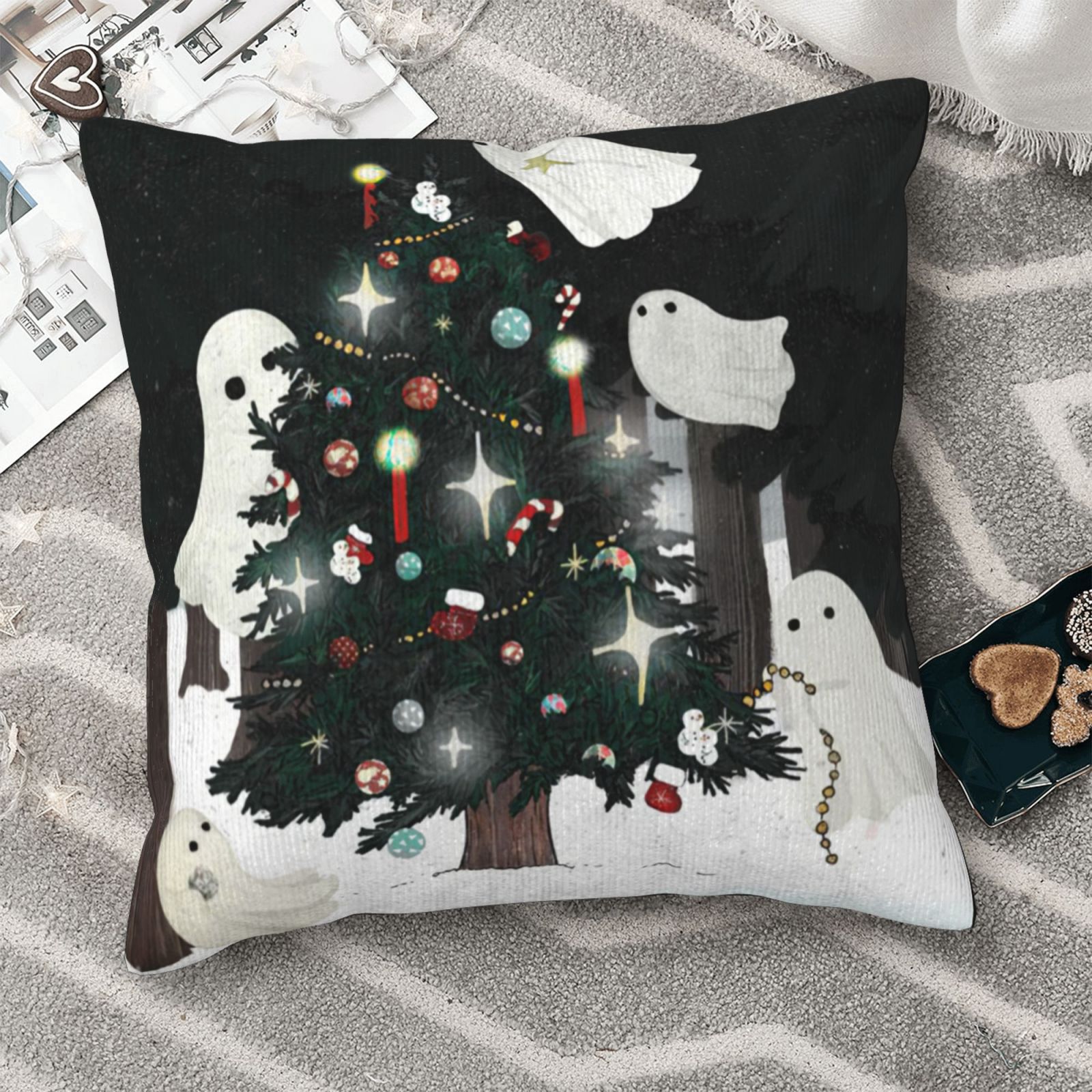 Comstylish Christmas Cat Pillow