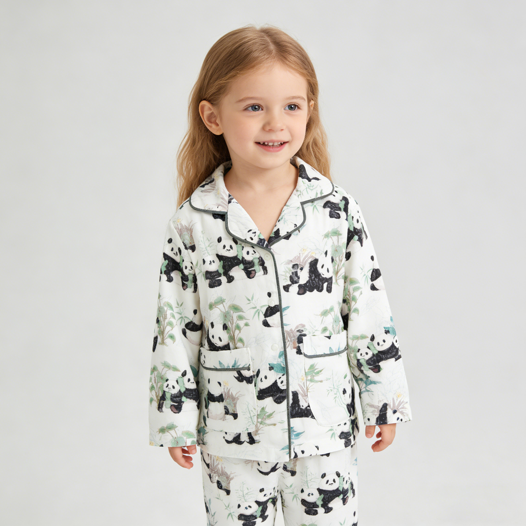 Cozy Family Bamboo Fiber Parent-Child Pajamas REAL SILK LIFE