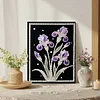 DIY Pearl Painting Iris with Frame for Home Wall Decor(30x40cm)