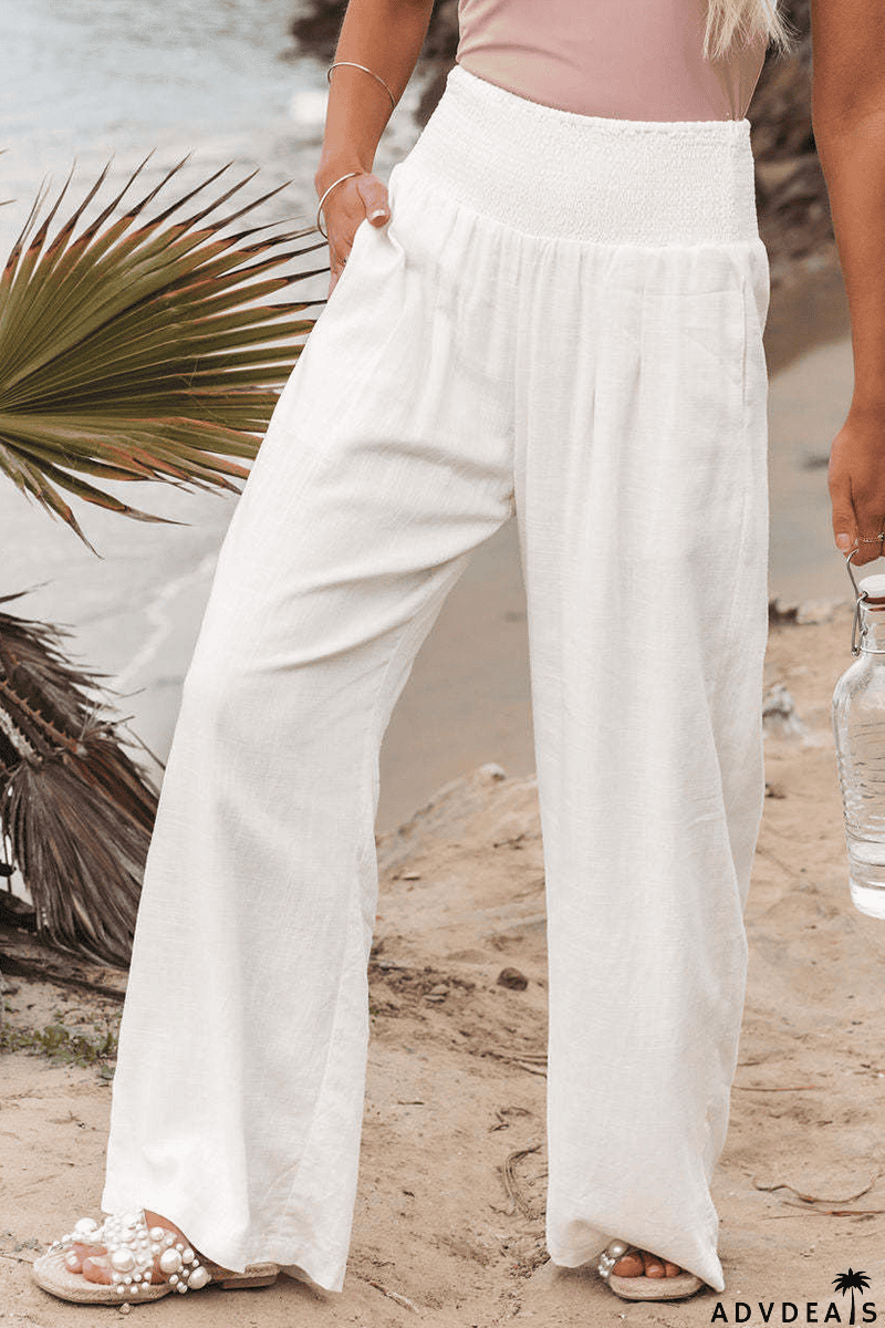 Casual High Waist Straight Solid Color Bottoms(8 Colors)