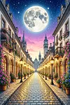Luxury AB Velvet Diamond Painting Kit - Street Scene