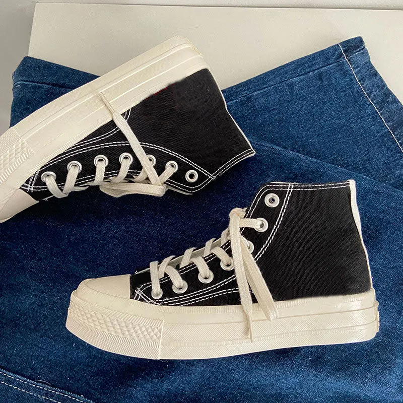 2022 New Women's Canvas Sneakers Fashion Summer Spring Autumn Shoes for Women Student Casual Shoes High Women's Sneakers A1-53