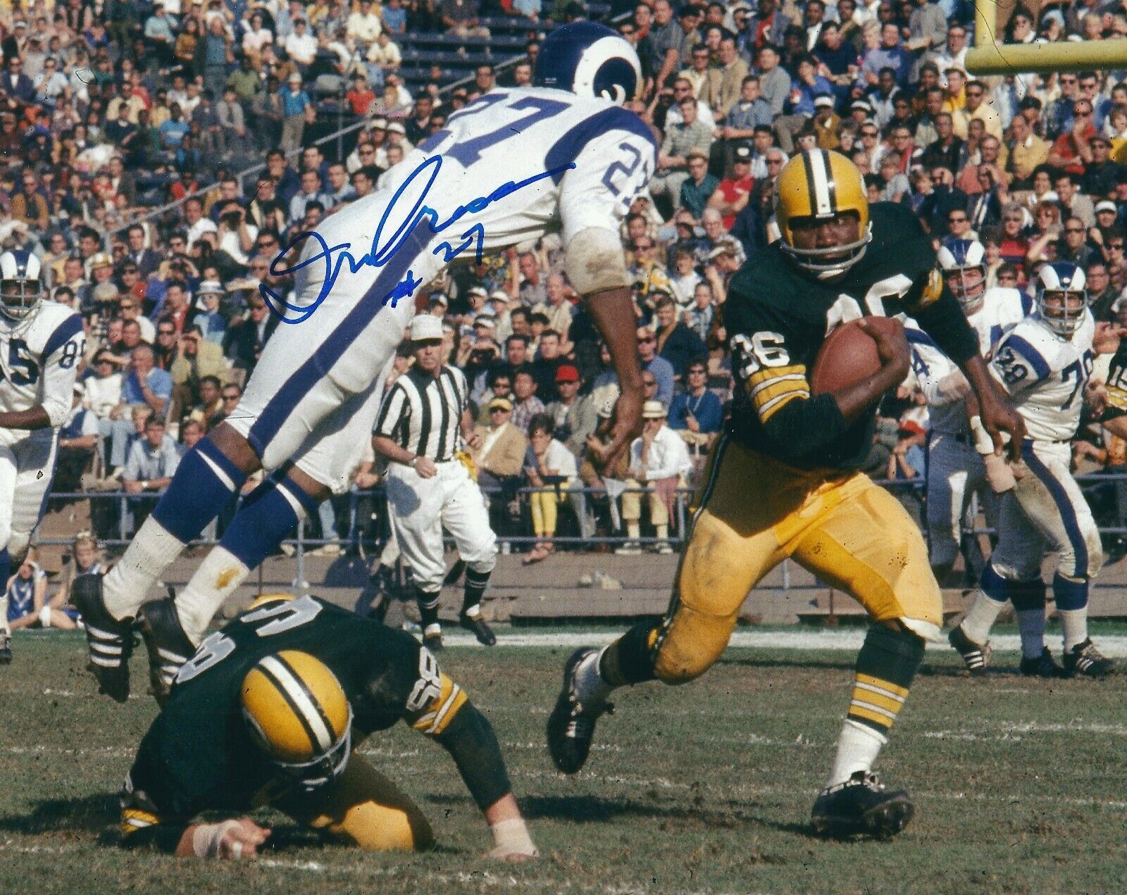 Autographed IRV CROSS Los Angeles Rams 8x10 Photo Poster painting w/COA