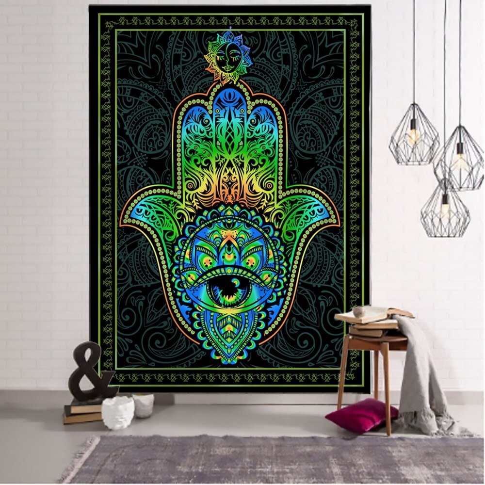 Astrology Tarot Tapestry Wall Hanging Psychedelic Colorful Mandala Bohemian Hippie TAPIZ Wizardry Home Decor