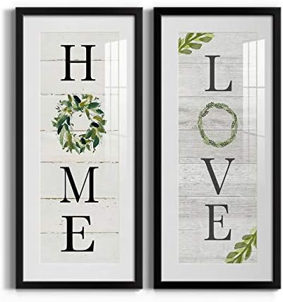 Renditions Gallery Inspirational Canvas Wall Art Home Paintings & Prints Home Love Expression Wall Hanging Pictures for Bedroom Dining Living Room Office Home Kitchen Wall Modern Decor - 12 inch x28 inch  12X28