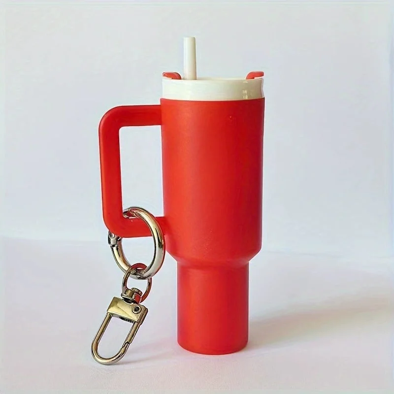 Tumbler Cup Lip Balm Holder Keychain Accessory 