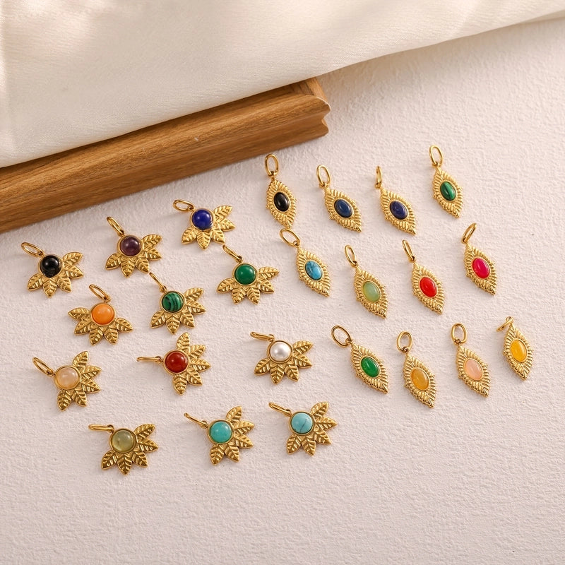 1 Piece 20 * 10mm 304 Stainless Steel Oval Pendant Jewelry Accessories