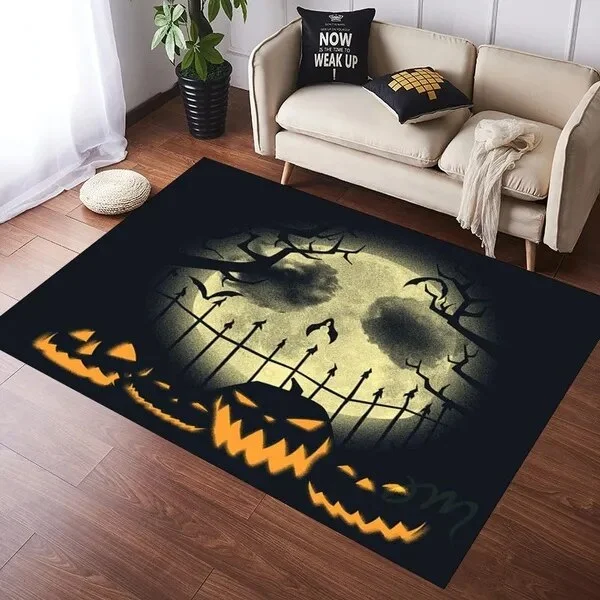 Halloween Pumpkin Nightmare Entrance Doormat Home Decor Carpet for Living Room Kitchen Hallway Balcony Rugs Bathroom Floor Mat