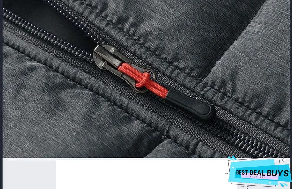 Men Down Vest Men's Warm Thick Coats Jacket and Coats Zipper Multiple Pockets Casual Vests Sleeveless Jacket