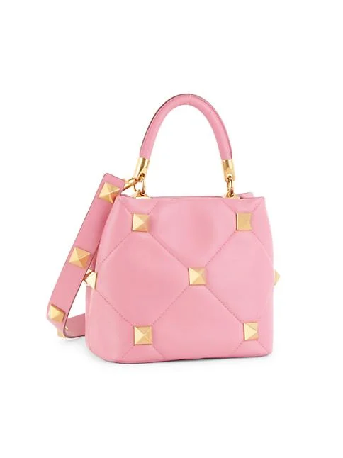 Valentino Garavani Small Roman Stud Leather Top Handle Bag