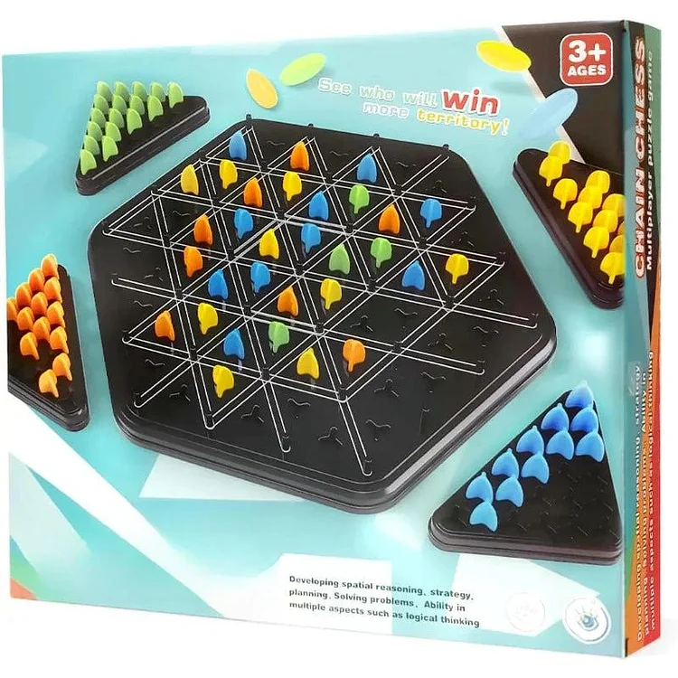 Triangle Chain Strategy Board Game &ndash; Educational Puzzle Game for Kids & Family slivor