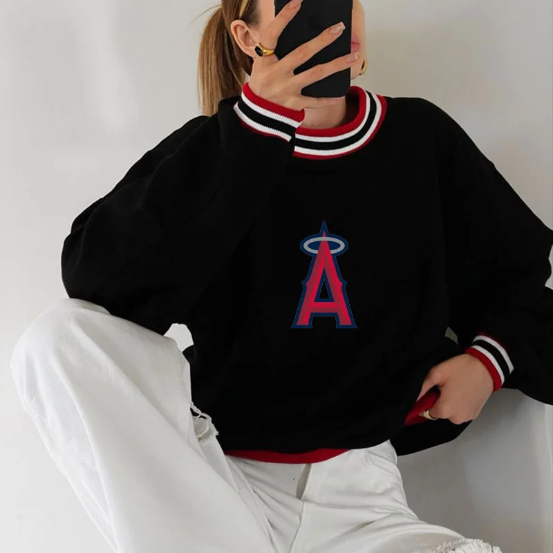 Women's Vintage Support Los Angeles Angels Baseball Print Sweatshirt