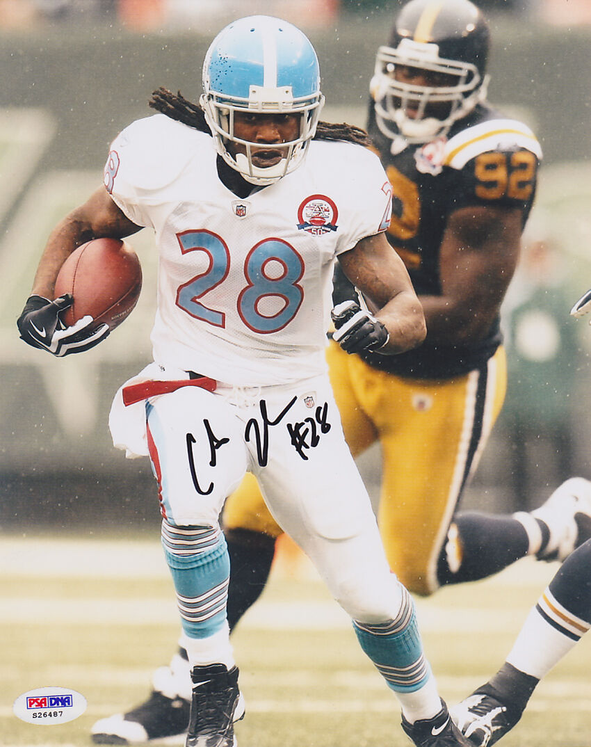 Chris Johnson SIGNED 8x10 Photo Poster painting Tennessee Titans PSA/DNA AUTOGRAPHED