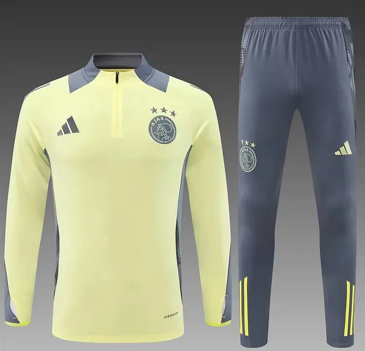 24-25 Ajax light yellow training suit half-pull set