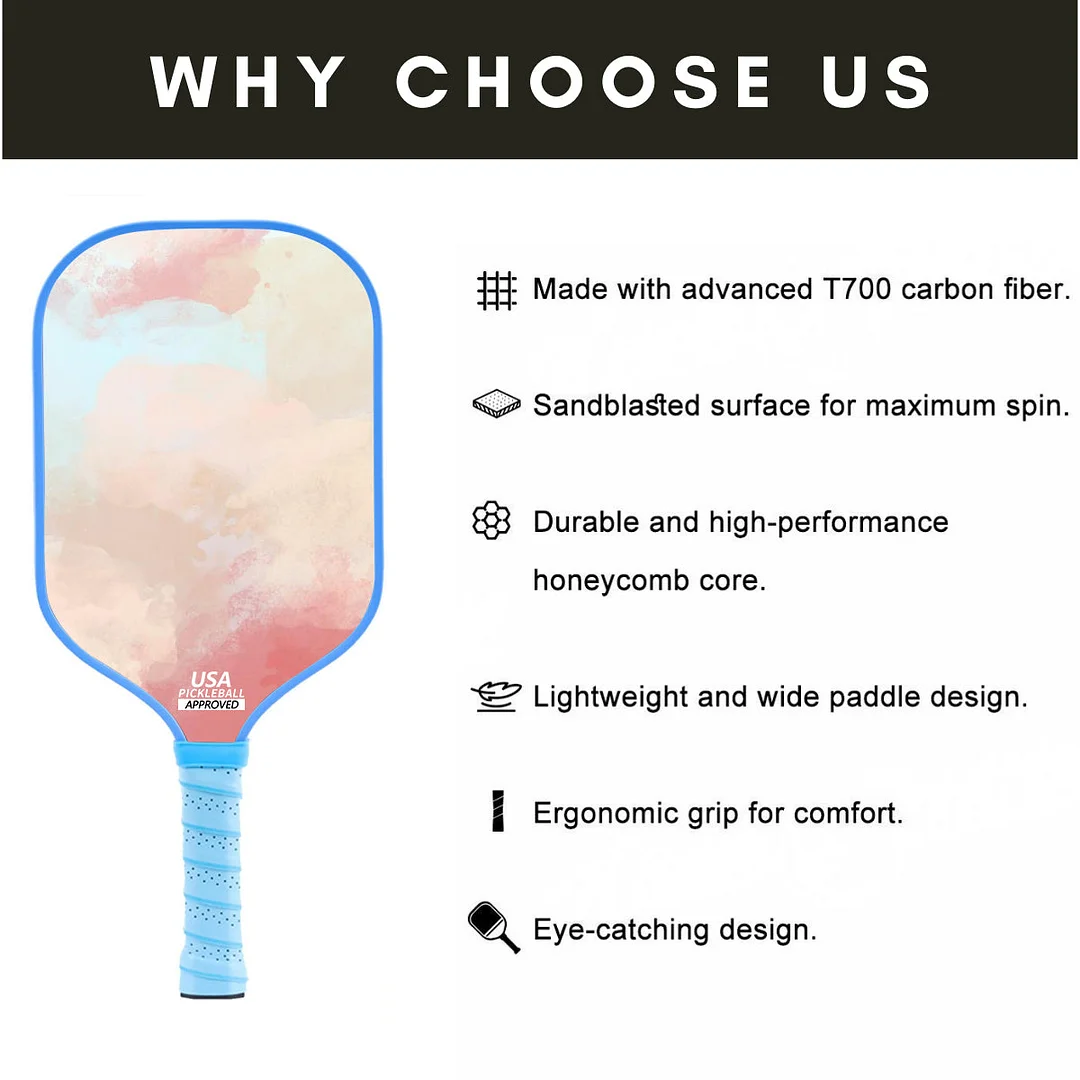 Original Paddle (16mm) T700 Sandblasted Carbon Fiber-Celestial Brush Paddle