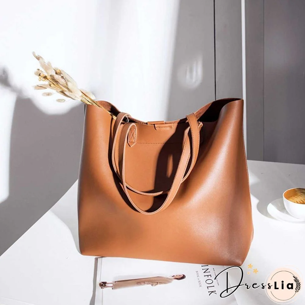 Brown Leather Womens Tote Bags School Handbags
