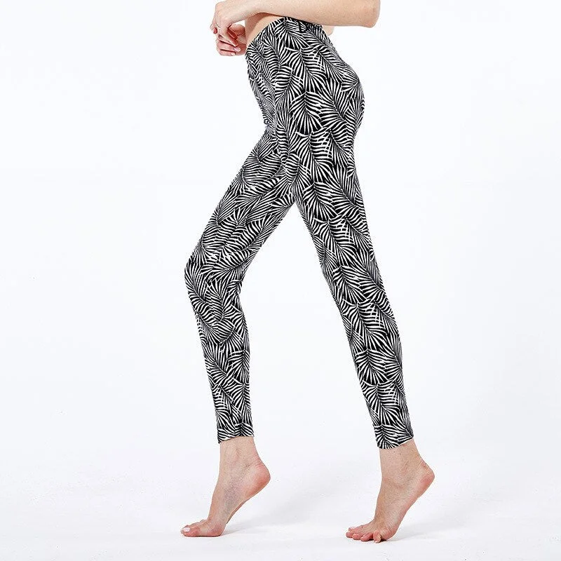 CUHAKCI Polyester High Quality Stretchy Workout Leggings Women Printed Outwear Running Leggins Ankle Length Leggings