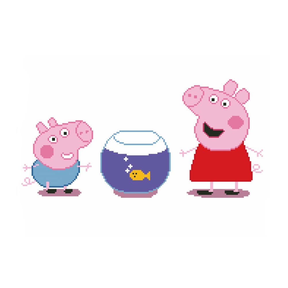 11CT Stamped Cross Stitch - Cartoon Pig(50*40cm)