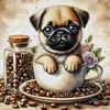 (Multi-Style) Dog Coffee Cup-11CT Stamped Cross Stitch 40*40cm/15.75*15.75in tapestrymarket