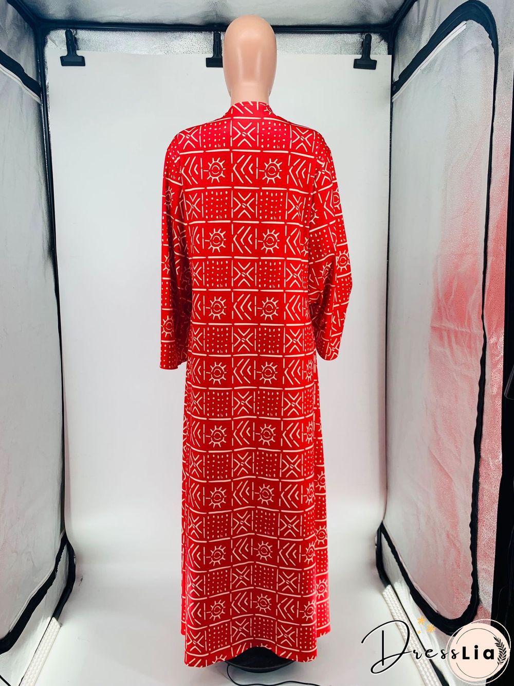 Stylish Print Loose Long Cardigan Coats