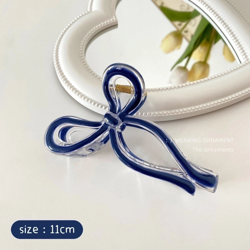 Advanced Sense Bow Hairpin Jelly Color Oil Drop Grab Clip Simple Fresh Shark Clip Internet Celebrity New Women’s Headwear