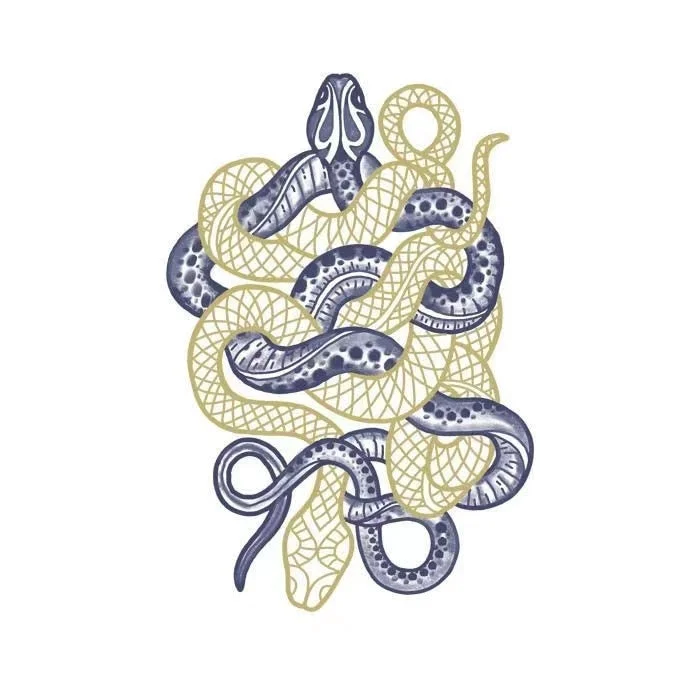 Waterproof Temporary Tattoo Sticker creative crawling color snake personality Flash Tatoo Fake Tatoo For Girl Women Men