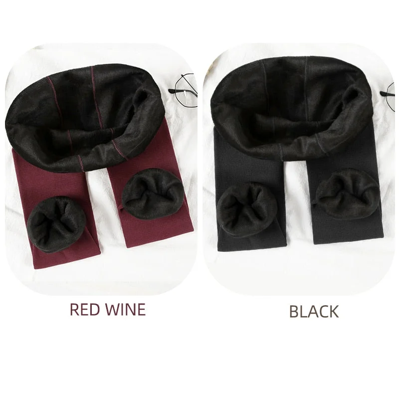 ATHVOTAR 2 Pcs Winter Warm Leggings Women Velvet Thick Leggings Push Up High Waist Skinny Thermal Leggings Women