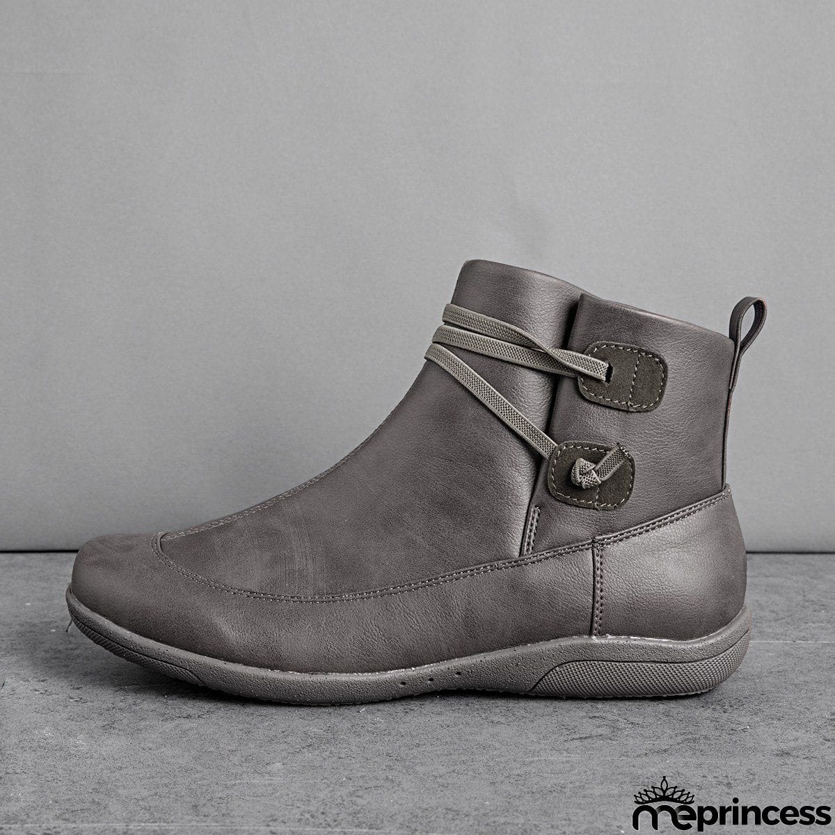 Women's Braided Strap Flat Heel All Season Boots