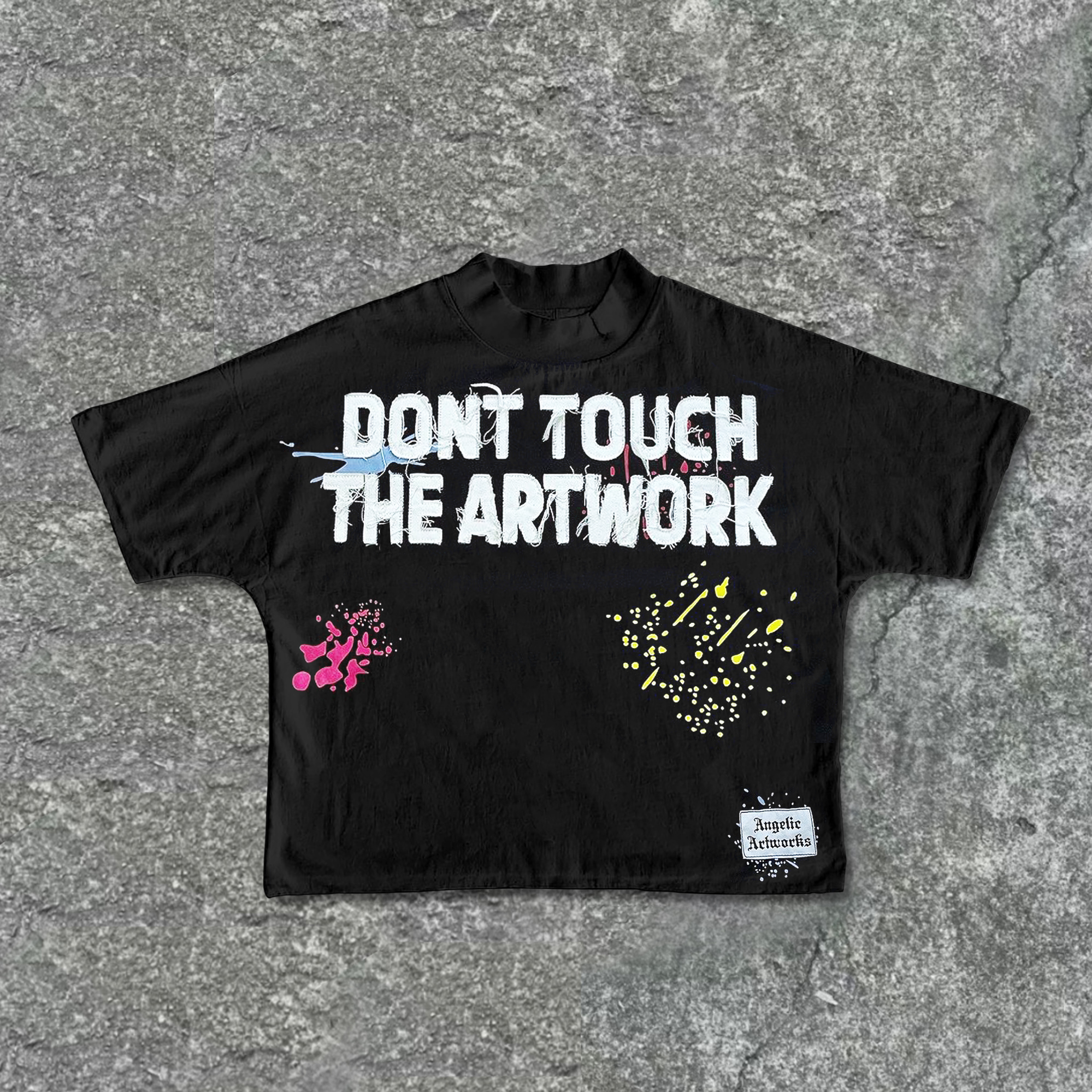 Sopula Vintage Don't Touch The Artwork Ink Graphic 100% Cotton T-Shirt Cropped Tees - SOPULA