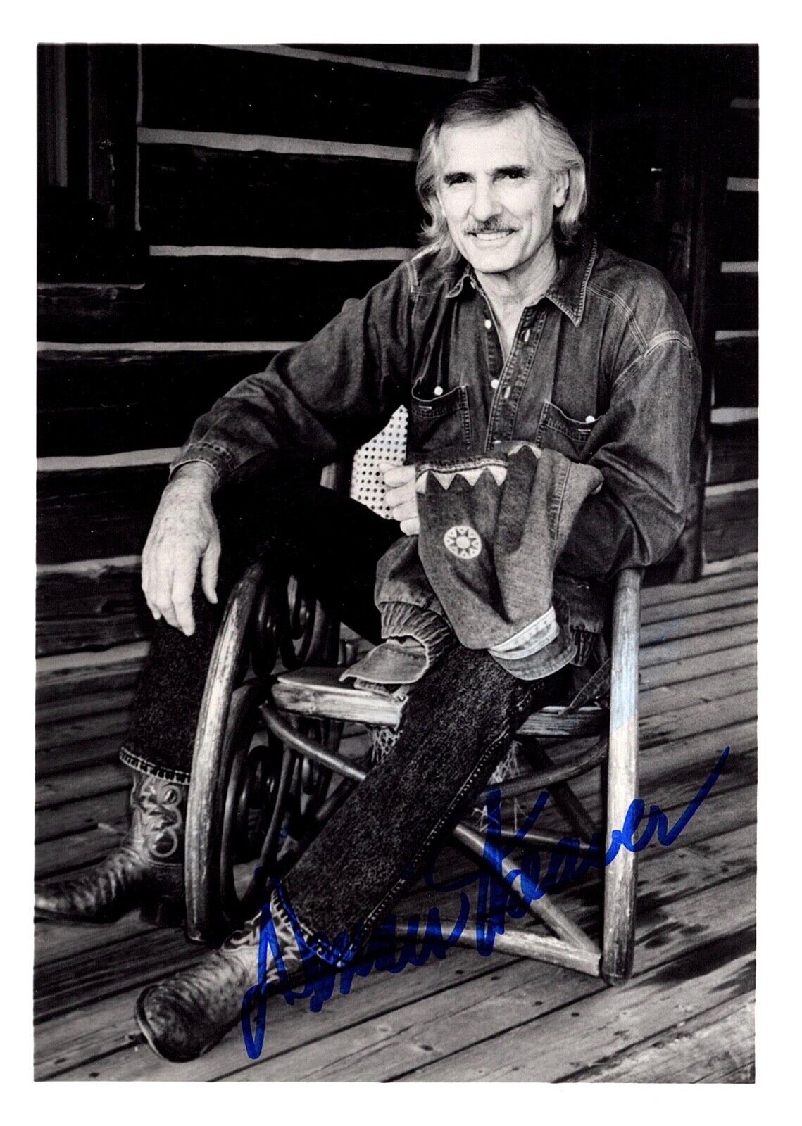 DENNIS WEAVER AUTOGRAPHED Hand SIGNED 5x7 Photo Poster painting McCloud Gunsmoke Touch of Evil