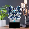 DIY Diamond Painting 7 Color Night Light Lamp Home Decoration Ornament Gift Kit(Wolf)