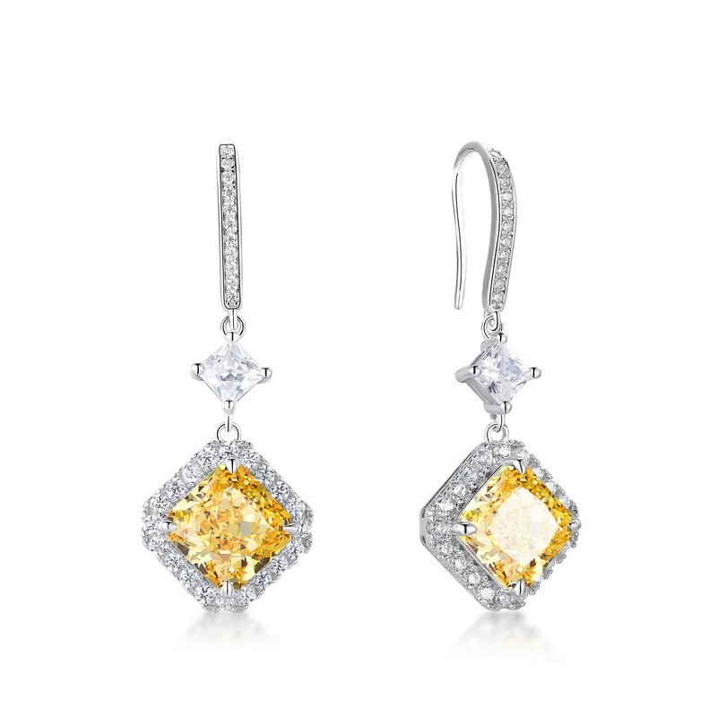 Lab-Grown Diamonds 11.8ct. Yellow Earrings