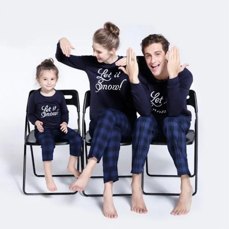 Christmas ' let it Snow ! ' Family Matching Pajamas Set