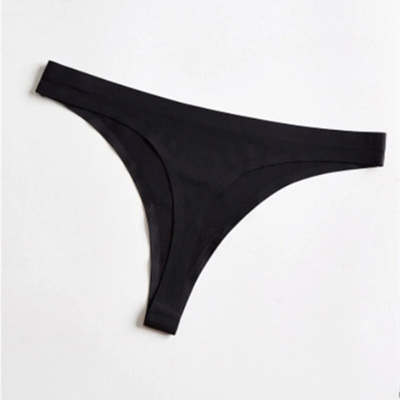 1Pcs Lingerie Feminina Sexy Panty Thong Plus Size Low-Rise Ice Silk Underwear for Women Intimate Underwear Pants Women Intimates