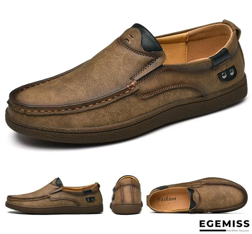 Split Leather Men's Loafers Shoes Breathable Driving Oxfords Shoes Flats Moccasins Shoes | EGEMISS