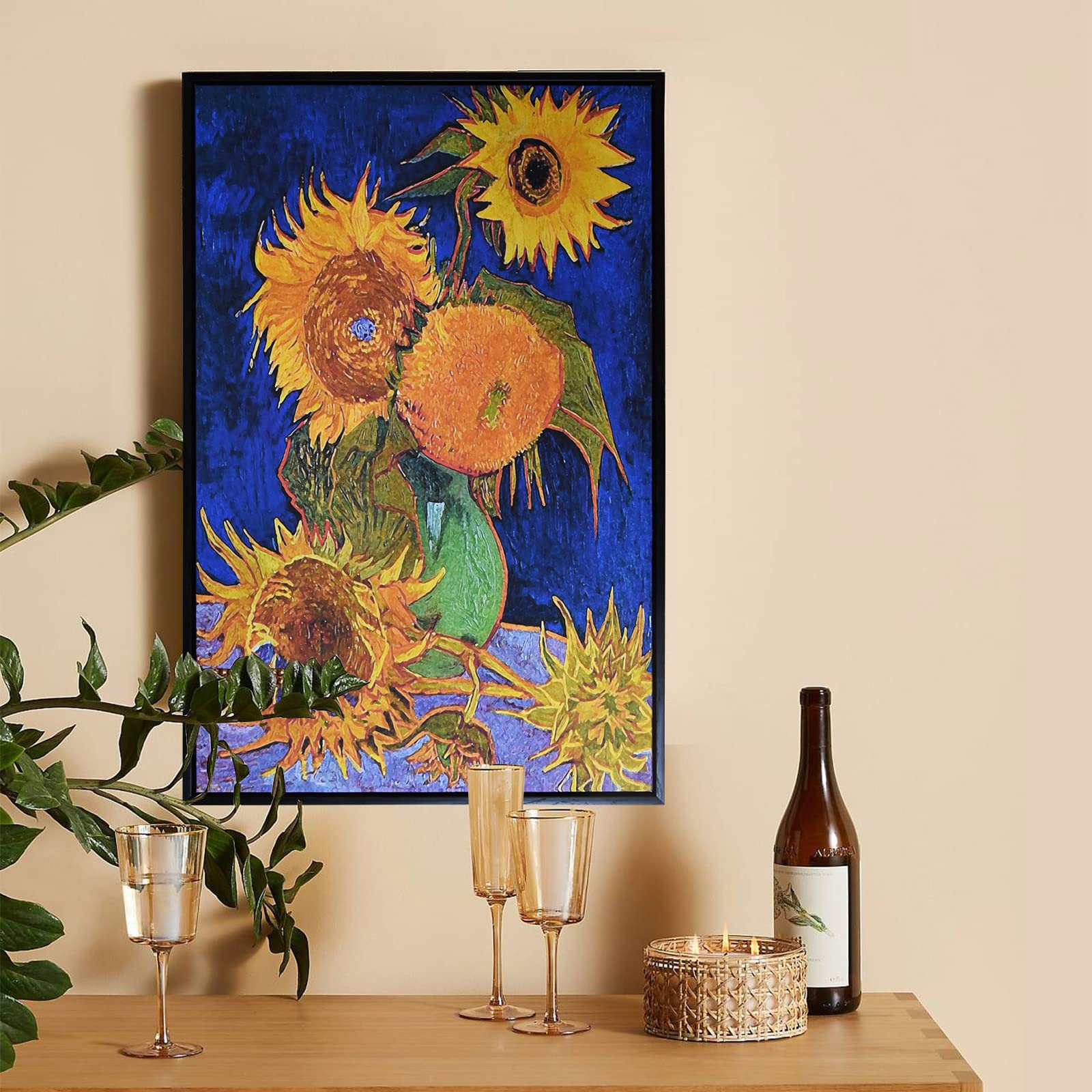 1pc Van Gogh's Sunflower Oil Canvas Painting Posters And Prints Wall Art Pictures For Living Room Bedroom Decoration No Frame